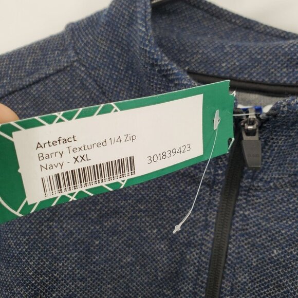Artefact Barry Textured 1/4 Zip Long Sleeve Sweater Top Men Size XXL Plus NWT - Picture 4 of 12